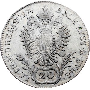 Franz I. (II.), 20 kreuzerů 1802, A, Vídeň
