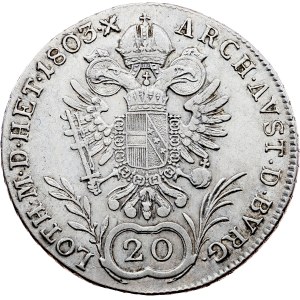 Franz I. (II.), 20 kreuzerů 1803, A, Vídeň