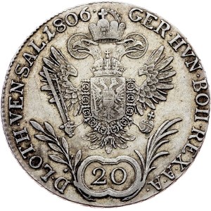 Franz I. (II.), 20 kreuzerů 1806, D, Salcburk