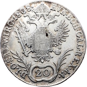 Franz I. (II.), 20 kreuzerů 1808, A, Vídeň
