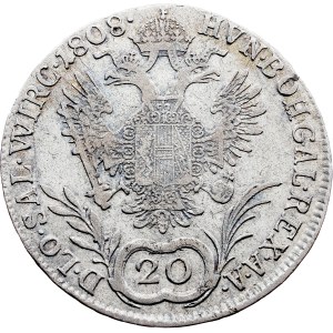 Franz I. (II.), 20 kreuzerů 1808, D, Salcburk