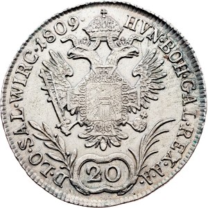 Franz I. (II.), 20 kreuzerů 1809, A, Vídeň
