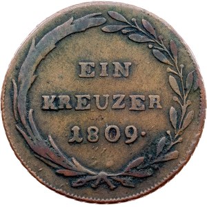 Franz I. (II.), 1 kreuzer z roku 1809, Hall