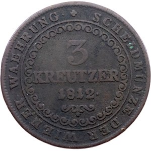 Franz I. (II.), 3 kreuzer, 1812, A, Vídeň