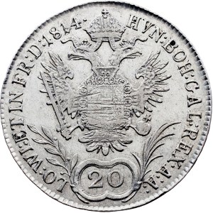 Franz I. (II.), 20 kreuzerů 1814, A, Vídeň