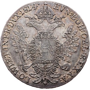 Franz I. (II.), 1/2 thaleru z roku 1814, A, Vídeň