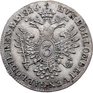 Franz I. (II.), 3 Kreuzer 1826, A, Vienna