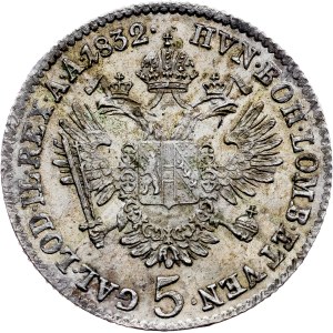 Franz I. (II.), 5 kreuzerů, 1832, A, Vídeň