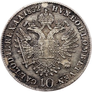 Franz I. (II.), 10 kreuzerů 1832, A, Vídeň