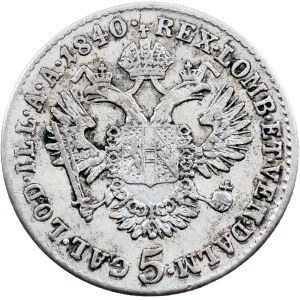 Ferdinand V., 5 kreuzerů, 1840, A, Vídeň