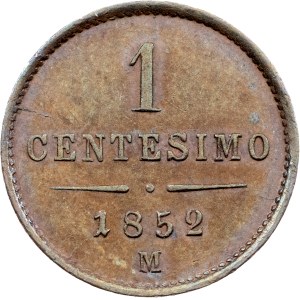 František Josef I., 1 centesimo 1852, M, Milán