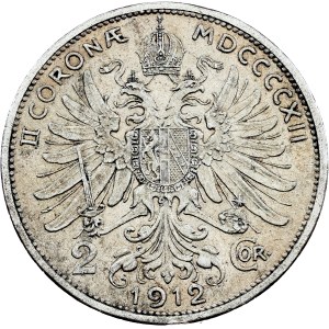 František Josef I., 2 koruny, 1912, Vídeň