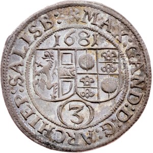 Salcburské arcibiskupství, 3 kreuzery 1681, Salcburk