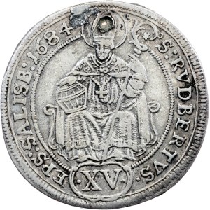 Salcburské arcibiskupství, 15 kreuzerů, 1684, Salcburk