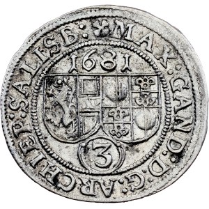 Salzburg, 3 Kreuzer 1681, Salzburg