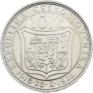 Československo, 10 korun, 1928, Kremnitz