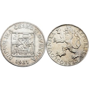 Československo, 10 a 50 korun, 1931–1948