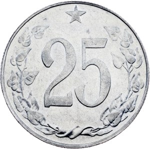 Czechoslovakia, 25 Haléřů 1954, Kremnitz - Key date