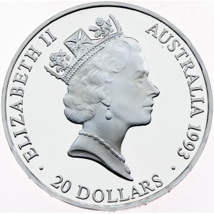 Austrálie, 20 dolarů, 1993, Canberra