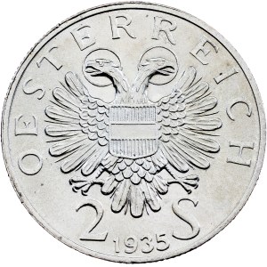 Rakousko, 2 šilinky, 1935, Vídeň