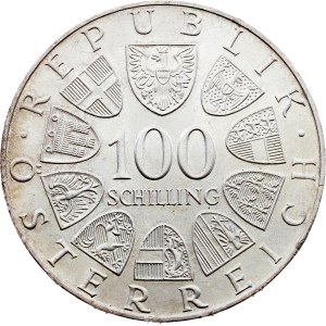 Rakousko, 100 šilinků, 1975, Vídeň
