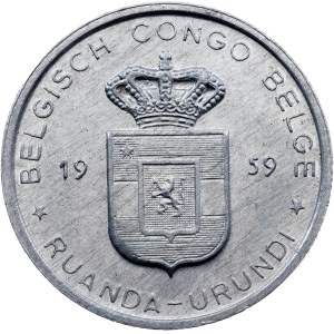 Belgian Congo and Ruanda-Urundi, 1 Franc 1959, Brussels