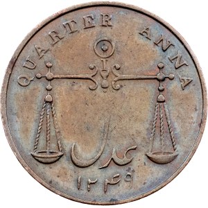 Britská Indie, 1/4 anny AH 1249 (1833), Bombaj