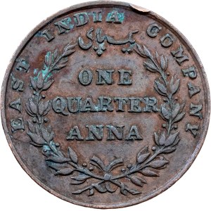 Východoindická společnost, 1/4 anny, 1835, Bombaj