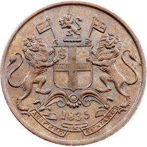 Východoindická společnost, 1/4 anny, 1835, Bombaj