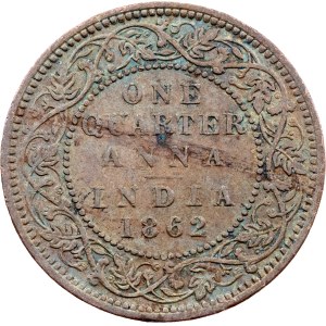 Britská Indie, 1/4 anny 1862