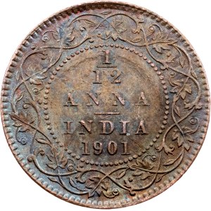 Britská Indie, 1/12 anny 1901, Kalkata