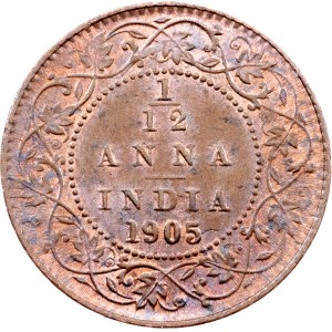 Britská Indie, 1/12 anny 1905, Kalkata