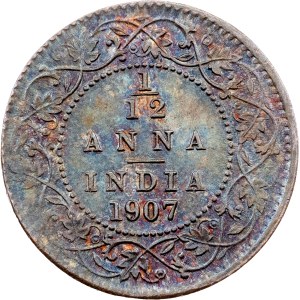 Britská Indie, 1/12 anny 1907, Kalkata