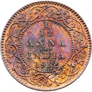 Britská Indie, 1/12 anny 1912, Kalkata