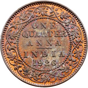 Britská Indie, 1/4 anny 1926, Bombaj
