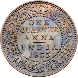 Britská Indie, 1/4 anny 1935, Kalkata