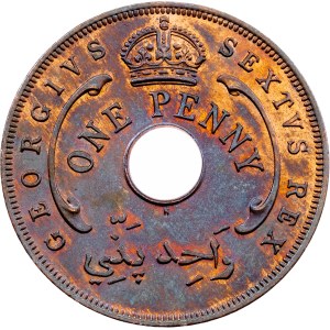 Britská západní Afrika, 1 penny, 1952, H, Heaton