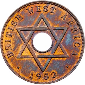 Britská západní Afrika, 1 penny, 1952, H, Heaton