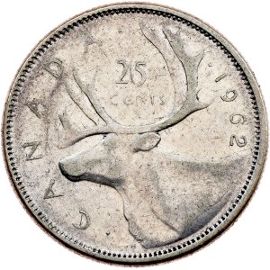 Kanada, 25 centů, 1962, Ottawa