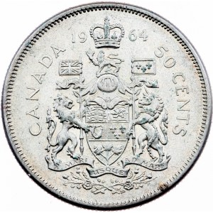Kanada, 50 centů, 1964, Ottawa