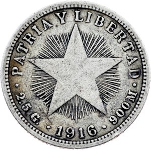 Kuba, 10 centavos, 1916, Filadelfie