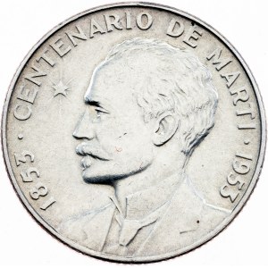 Cuba, 25 centavos 1953, Filadelfia