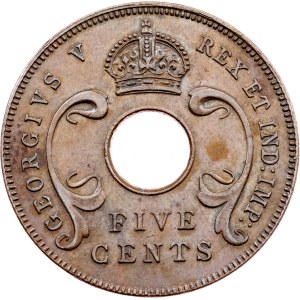 East Africa, 5 Cents 1935, London