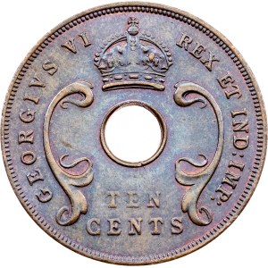 Východní Afrika, 10 centů, 1942, Londýn