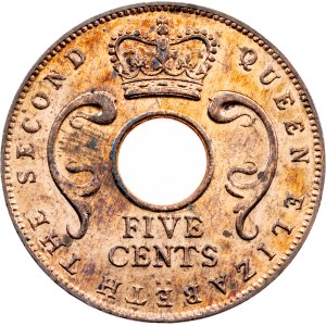 East Africa, 5 Cents 1957, KN, Kings Norton