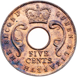 East Africa, 5 Cents 1957, KN, Kings Norton