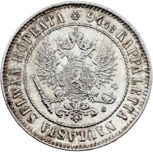 Grand Duchy of Finland, 1 Markka 1915, S, Helsinki