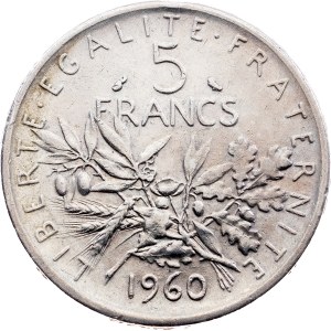 Francie, 5 franků, 1960, Paříž