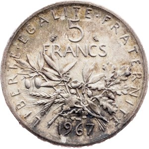 Francie, 5 franků, 1967, Paříž
