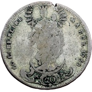 Bishopric of Würzburg, 20 Kreuzer 1763, L MP, Würzburg